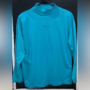 VTG Y2K JIT Sport Blue Rose Embroidery